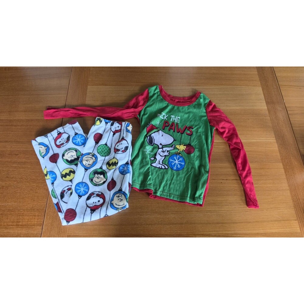 Peanuts Kids Christmas Pajamas Set Size 8